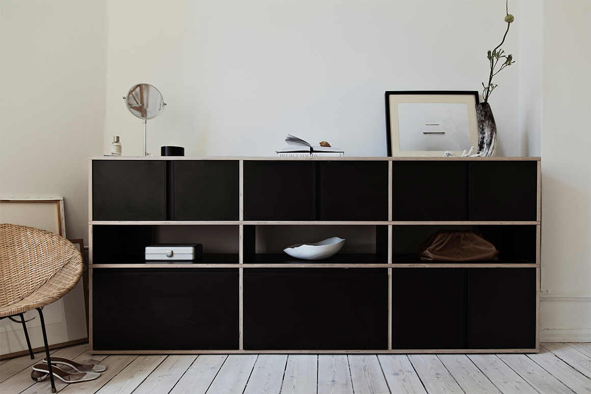 Tylko Type01 black sideboard with filled-in spaces