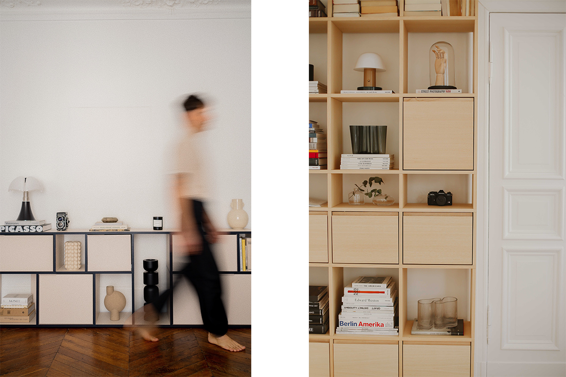 Tylko sideboard and Tylko bookcase neatly stilised