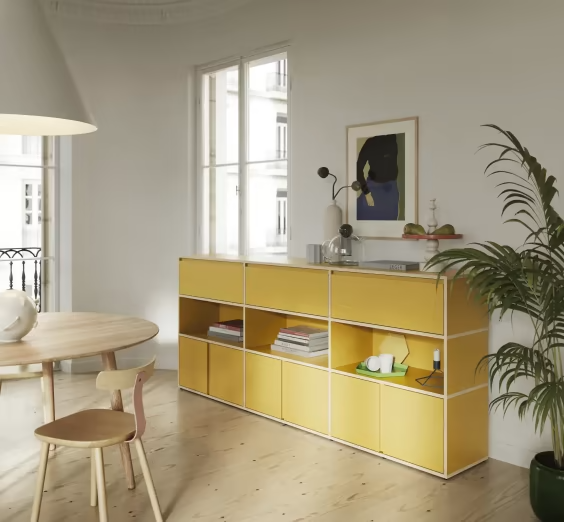 Yellow sideboard